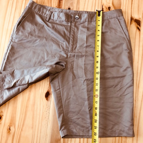 Adidas Mens Shorts 36 Golf Tan 10" Inseam Athletic Workout ClimaLite - Picture 8 of 9